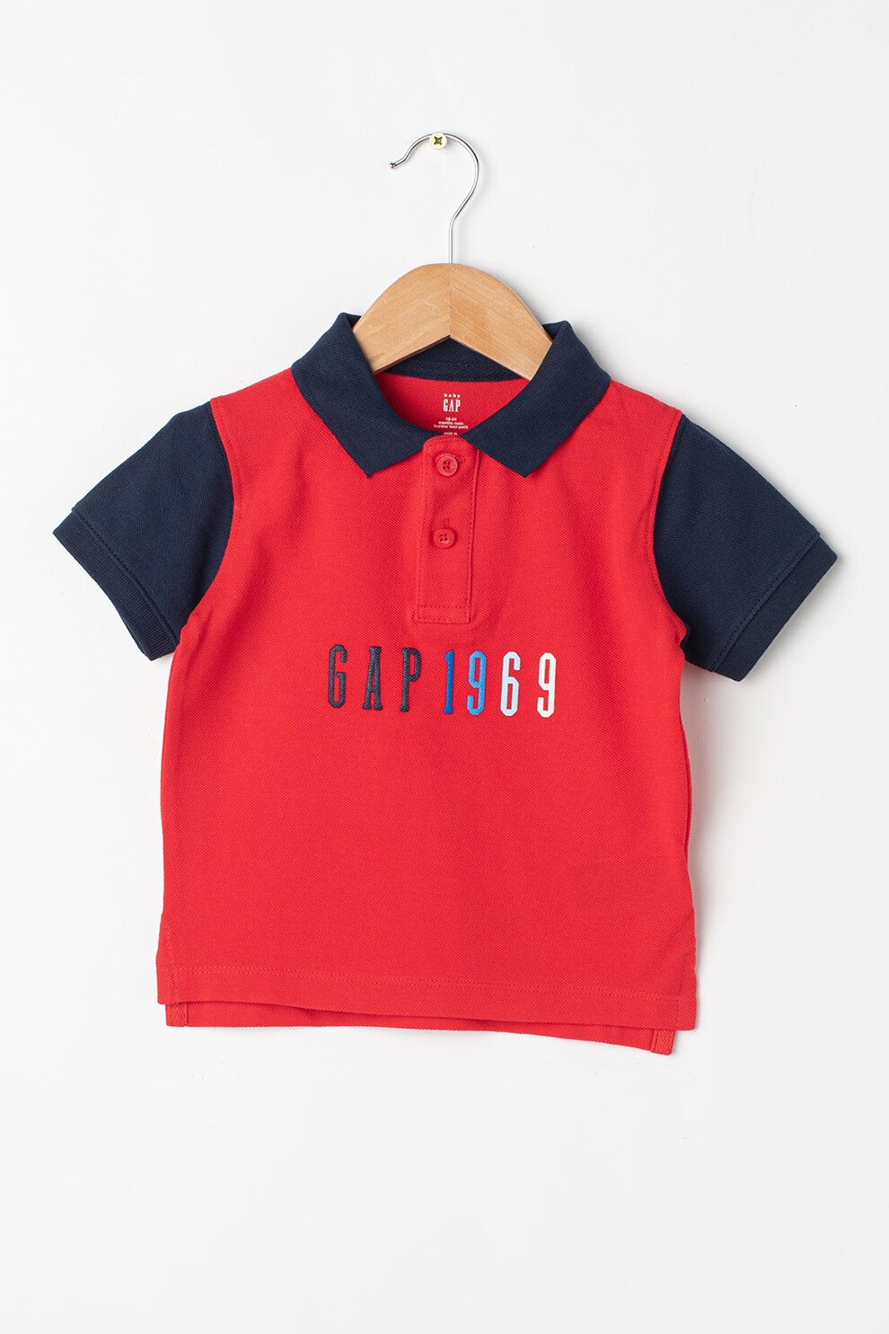GAP, Tricou polo cu logo, Rosu inchis