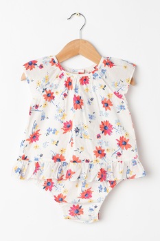 GAP, Set de 2 piese cu rochie si chiloti, fete, cu imprimeu floral, Alb, 50 CM GAP, Set de 2 piese cu rochie si chiloti, fete, cu imprimeu floral, Alb, 50 CM