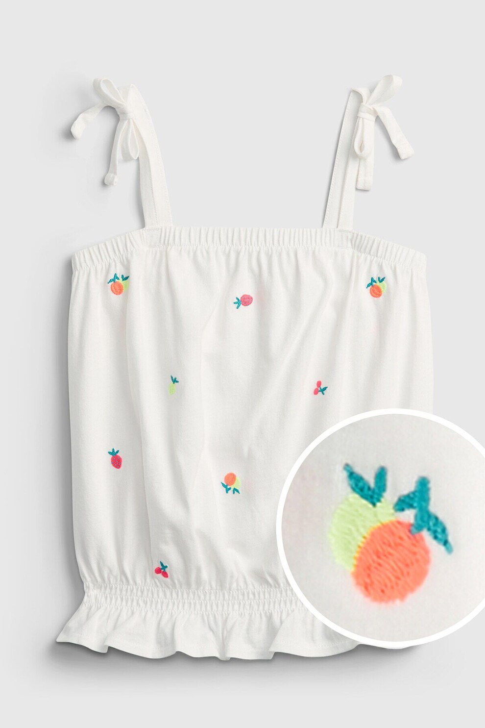 GAP, Top cu prindere pe umeri, Alb/Orange/Galben