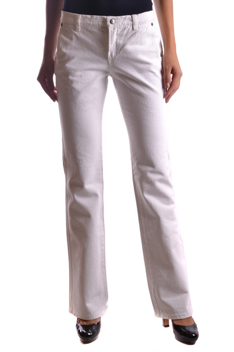 Blugi dama Costume National PT2421, Elastan, Alb