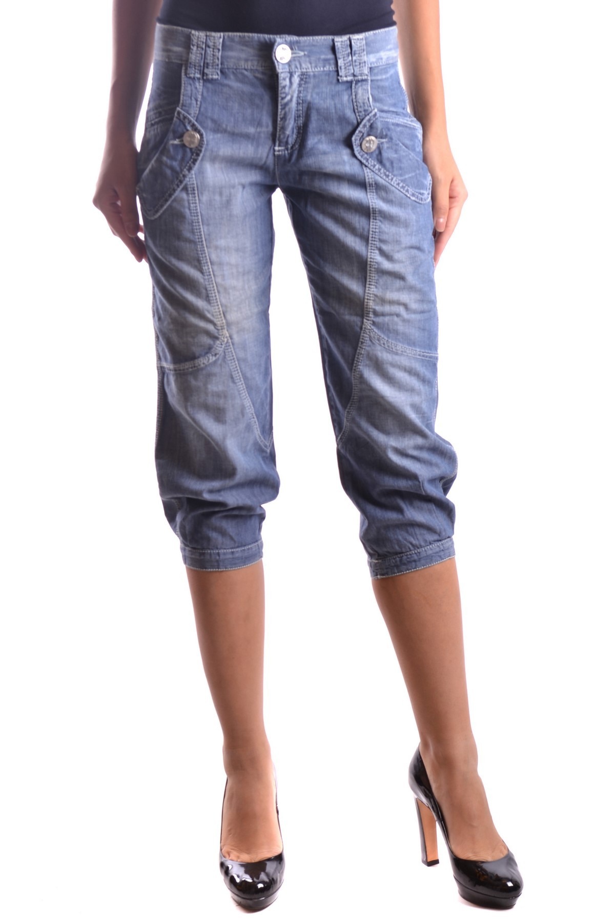 Blugi dama Pinko PT2427, Bumbac, Albastru, 25 EU