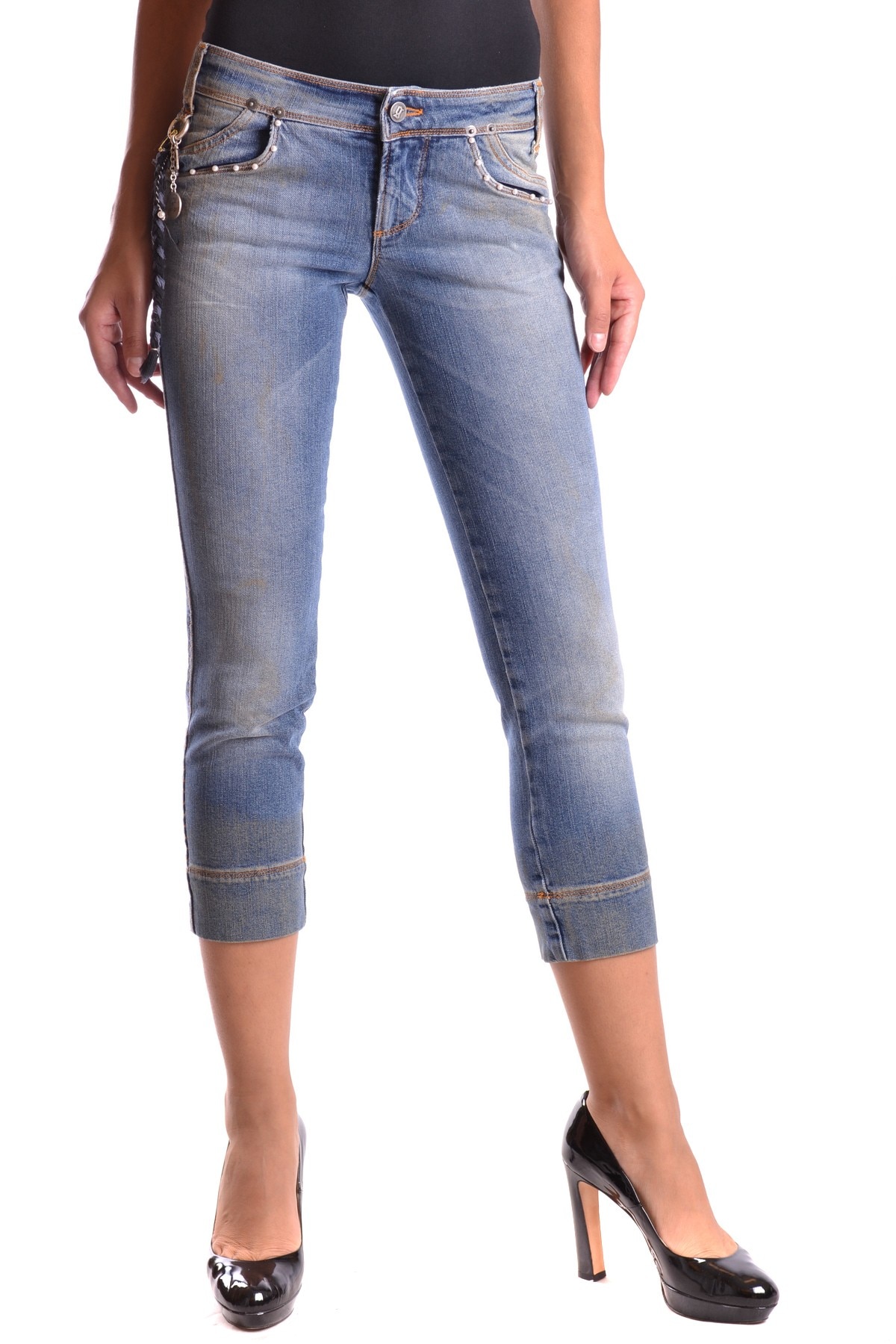 Blugi dama Galliano PR1433, Bumbac, Albastru, 27 EU