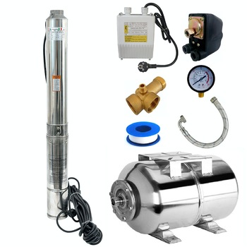 Kit Hidrofor 50L Inox cu pompa apa submersibila Zinith Italy 4STM807, 1.65KW, 80m, 266 l/min, 1.25 toli (32mm) , Sistem premium complet Kit Hidrofor 50L Inox cu pompa apa submersibila Zinith Italy 4STM807, 1.65KW, 80m, 266 l/min, 1.25 toli (32mm) , Sistem premium complet