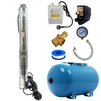 Kit Hidrofor 50L cu pompa apa submersibila Zinith Italy 4STM807, 1.65KW, 80m, 266 l/min, 1.25 toli (32mm) , Sistem premium complet Kit Hidrofor 50L cu pompa apa submersibila Zinith Italy 4STM807, 1.65KW, 80m, 266 l/min, 1.25 toli (32mm) , Sistem premium complet