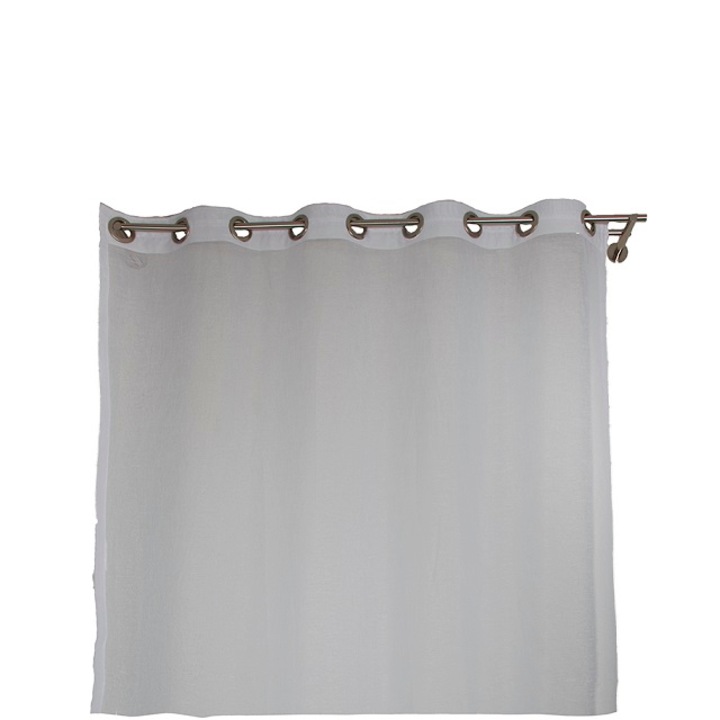 Sima függöny tűzőkarikára dolgozva, fehér, 350 x 270 cm