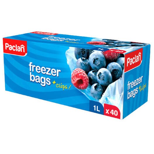 Pungi congelator cu clips 1l , 40 bucati , paclan