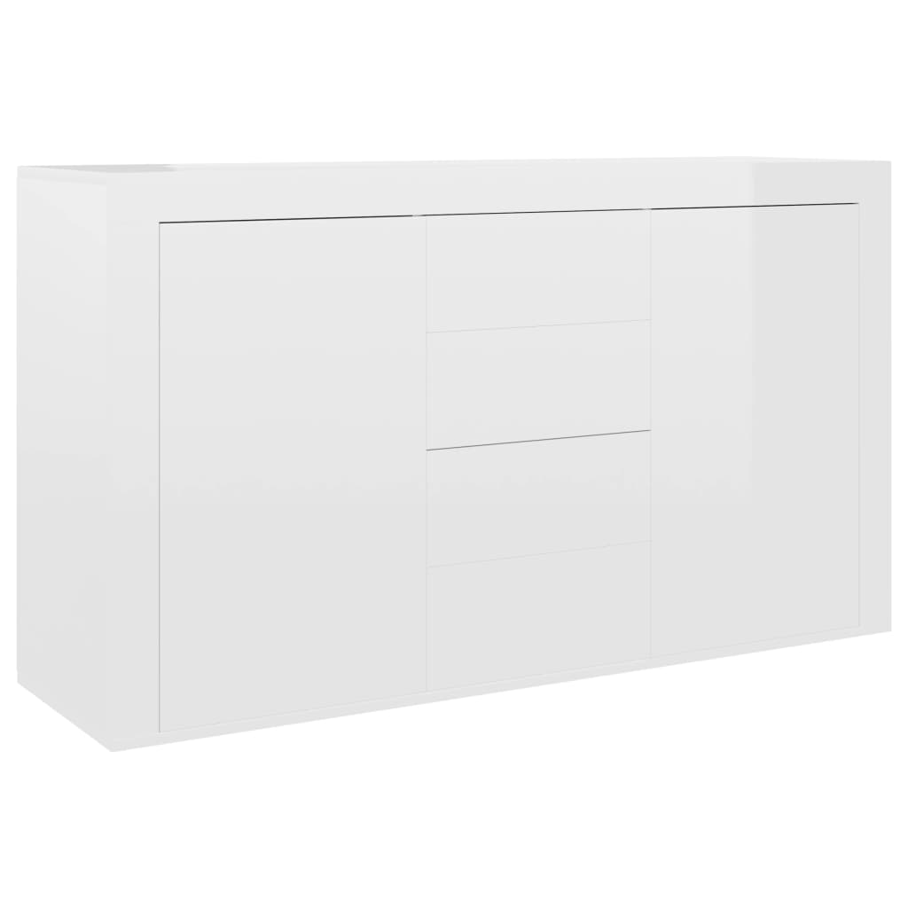 Servanta, alb extralucios, 120 x 36 x 69 cm, PAL 801847