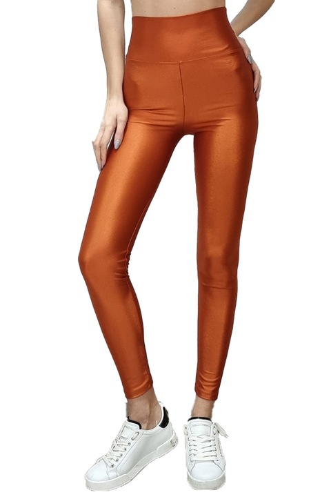 Клин Taylor Lycra, метален вид, FashionForYou, Златист/Коняк кафяв