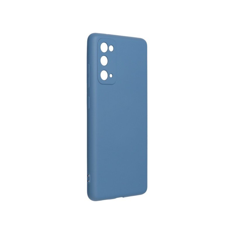 Husa Spate Forcell Silicone Pentru Samsung Galaxy S20 Fe, Alcantara La Interior - Albastru Navy