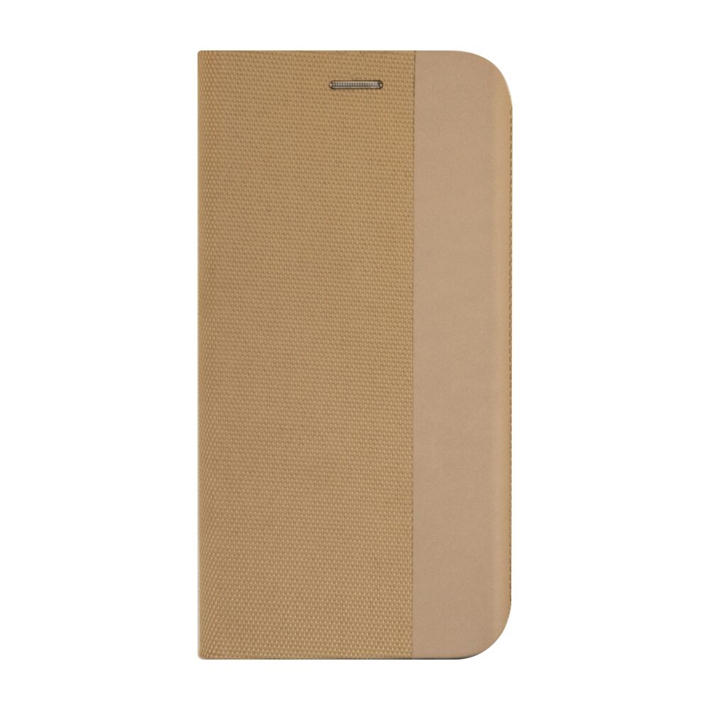 Husa Carte Vennus Sensitive pentru Samsung Galaxy M21, Inchidere Magnetica, Auriu