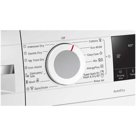 Masina de spalat rufe cu uscator Bosch WNA14400BY, 9 kg spalare, 6 kg uscare, 1400 RPM, Clasa C, EcoSilence Drive, AutoDry, ActiveWater, Alb