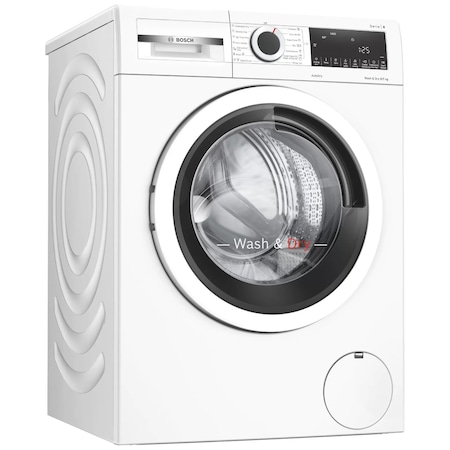 Masina de spalat rufe cu uscator Bosch WNA13400BY, 8 kg spalare, 5 kg uscare, 1400 RPM, Clasa C, EcoSilence Drive, AutoDry , ActiveWater Plus, Alb