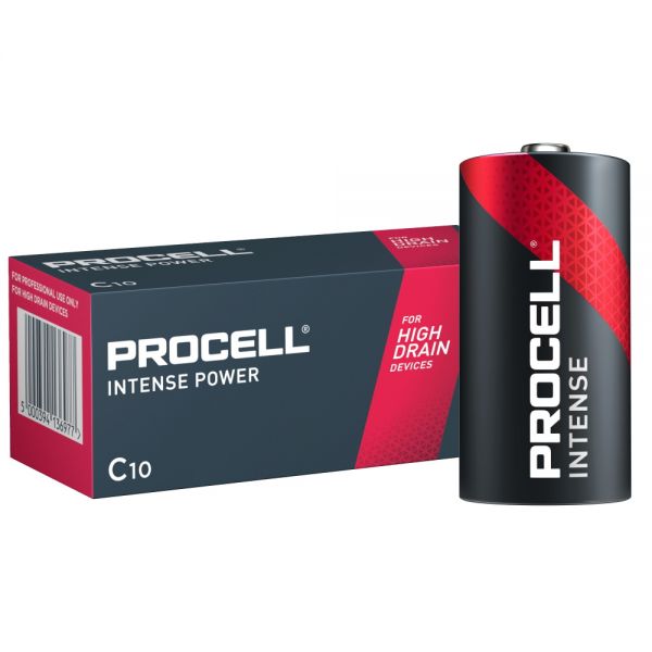 Set 10 baterii alcaline Duracell Procell Intense LR14, C alcaline