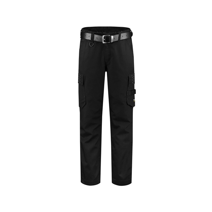 Работен панталон унисекс, Malfini, многофункционални джобове, кепър, памук, черен, 60