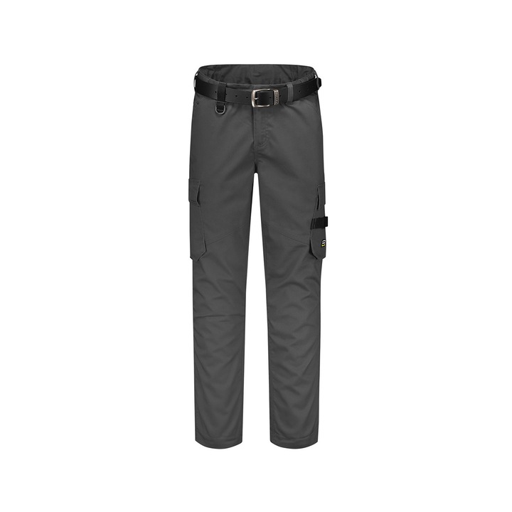 Работен панталон унисекс, Malfini, многофункционални джобове, кепър, памук, тъмно сив, 53