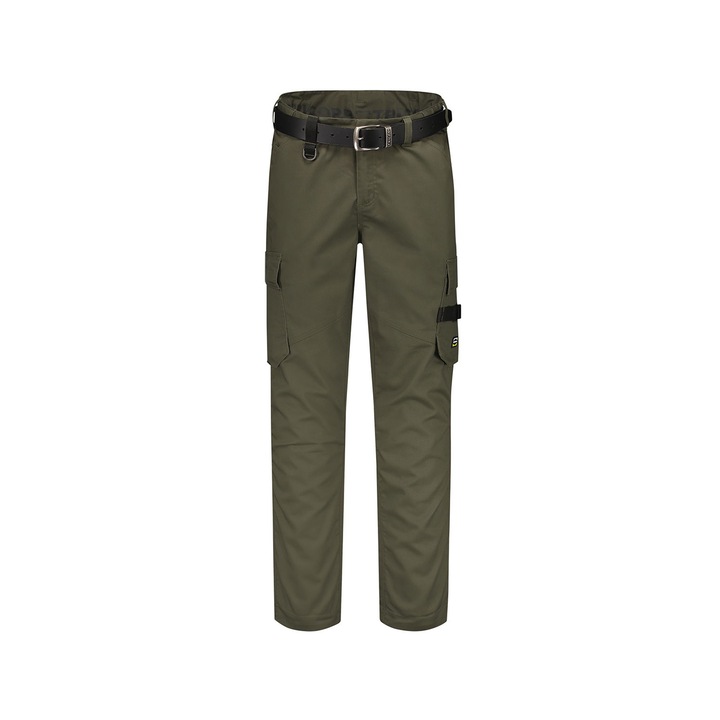 Работен панталон унисекс, Малфини, мултифункционални джобове, кепър, памук, армейски, 48