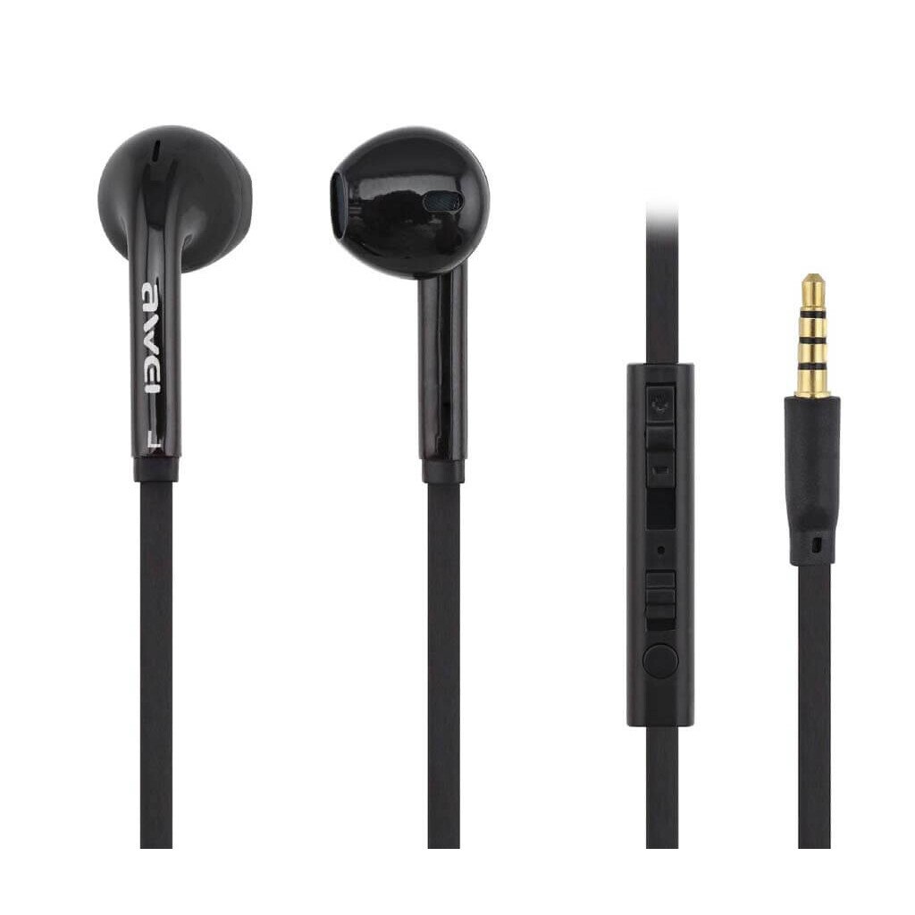 Casti cu fir Awei, Stereo, Microfon, Negru