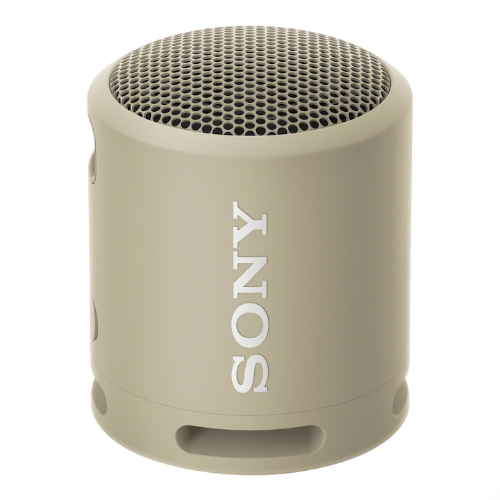 Sony SRS-XB13 Hordozható hangszóró, Extra Bass, Gyors párosítás, IP67 besorolás, 16 órás akkumulátor-élettartam, USB Type-C, Bézs