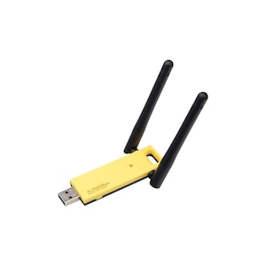 Adaptor USB dual band wireless, 1200Mbps, AC1200, USB3.0, 2.4GHz / 5.0GHz, Ethernet 802.11AC w / antena pentru laptop, Negru/ Galben