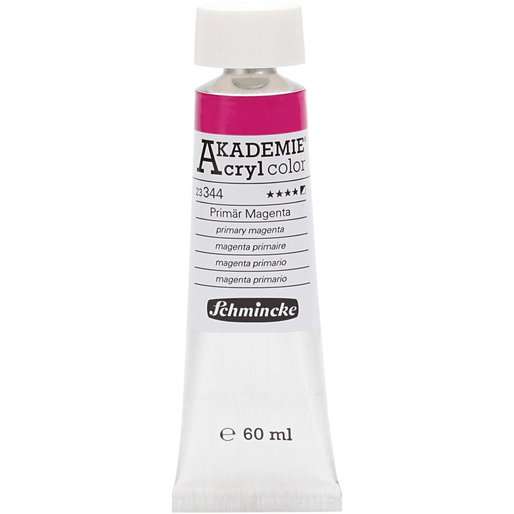 Vopsea acrilica, Schmincke AKADEMIE®, magenta primara (344), semitransparenta, 60 ml
