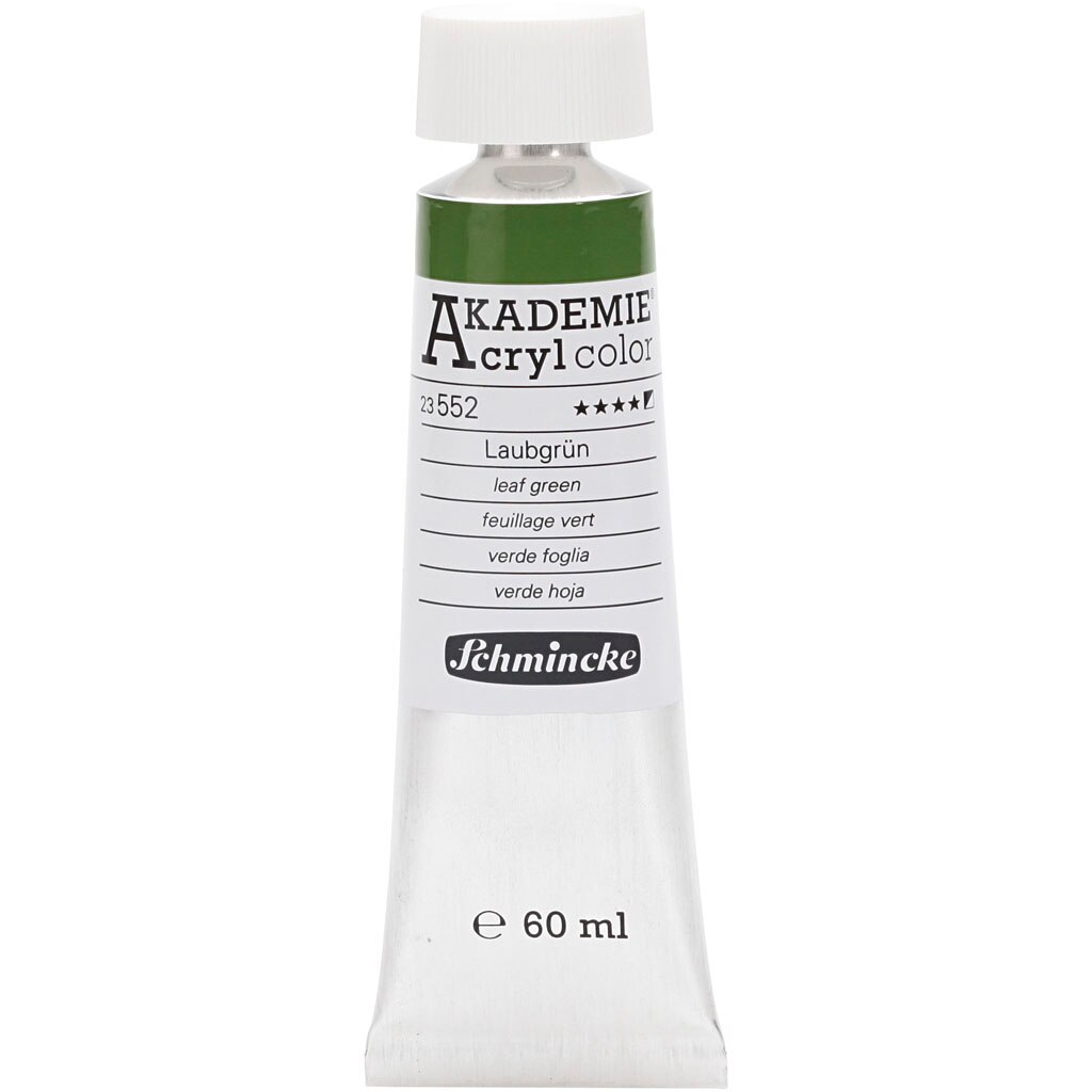 Vopsea acrilica, Schmincke AKADEMIE®, verde frunze (552), semitransparenta, 60 ml