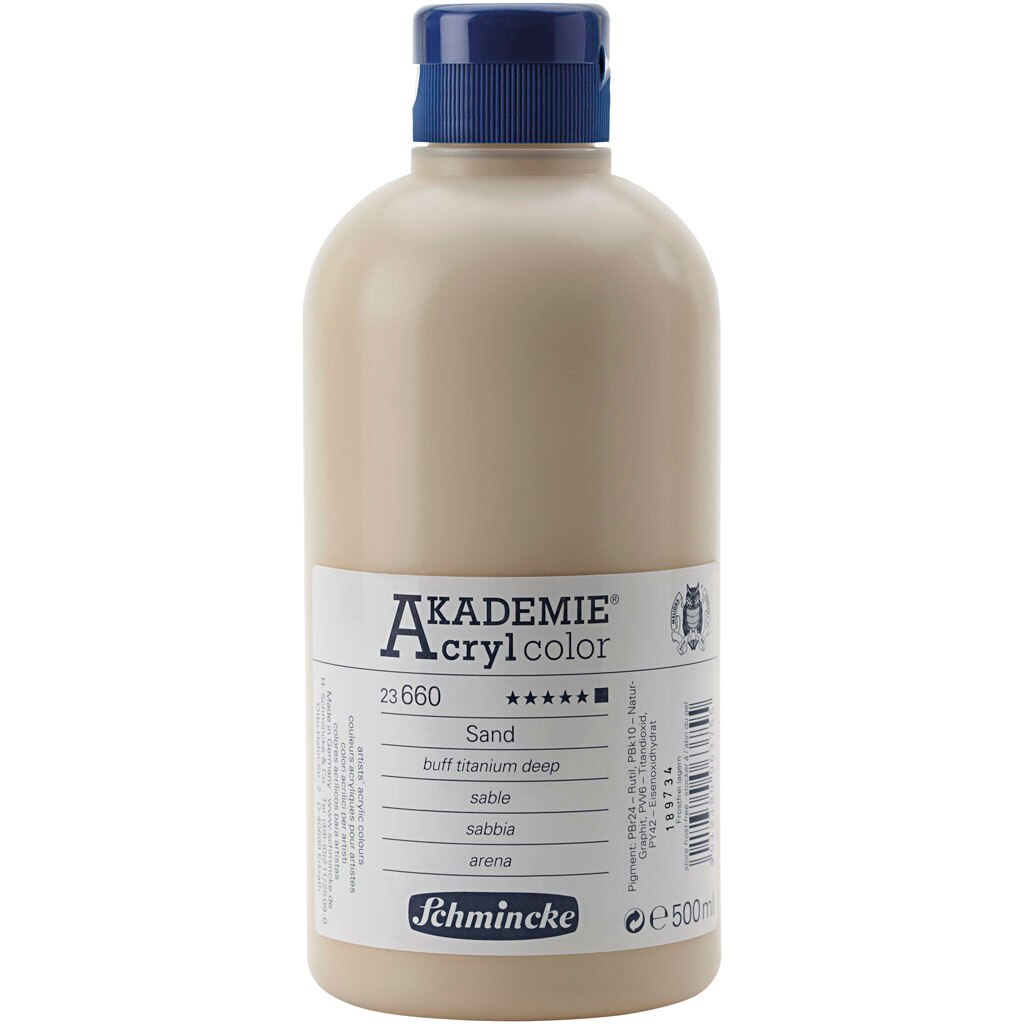 Vopsea acrilica, Schmincke AKADEMIE®, bej (660), opac, 500 ml