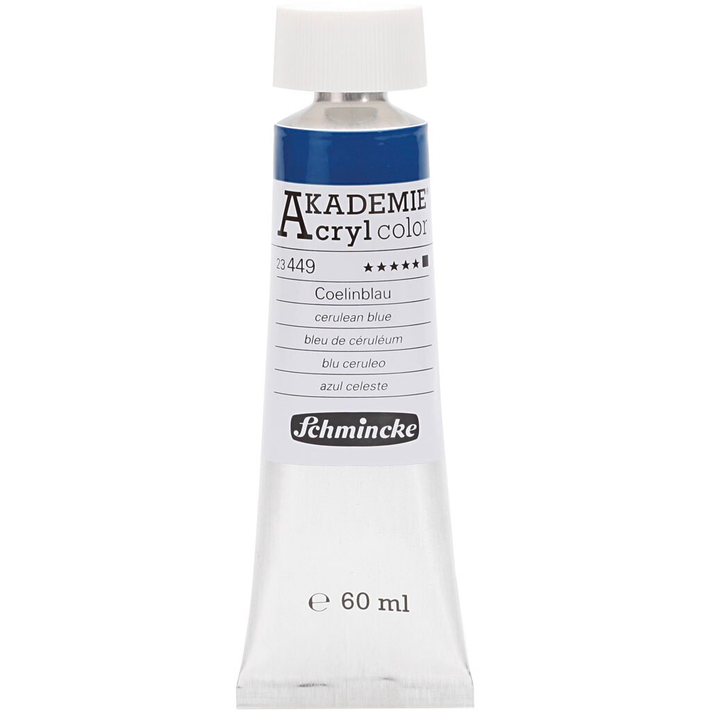 Vopsea acrilica, Schmincke AKADEMIE®, azur (449), opac, 60 ml