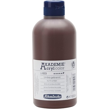 Vopsea acrilica, Schmincke AKADEMIE®, ambra arsa (669), opaca, 500 ml Vopsea acrilica, Schmincke AKADEMIE®, ambra arsa (669), opaca, 500 ml