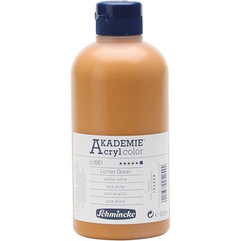 Vopsea acrilica, Schmincke AKADEMIE®, ocru deschis (661), opac, 500 ml Vopsea acrilica, Schmincke AKADEMIE®, ocru deschis (661), opac, 500 ml