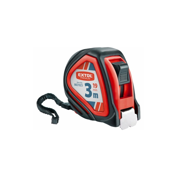 Ruleta masurat, Extol, 3 m, 19 mm, Rosu