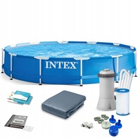 piscina intex metal frame cu cadru metalic familie copii gradina curte diametru 366 cm inaltime 76cm kit pompa inclus 28212-4w1 imagen 12_0_
0