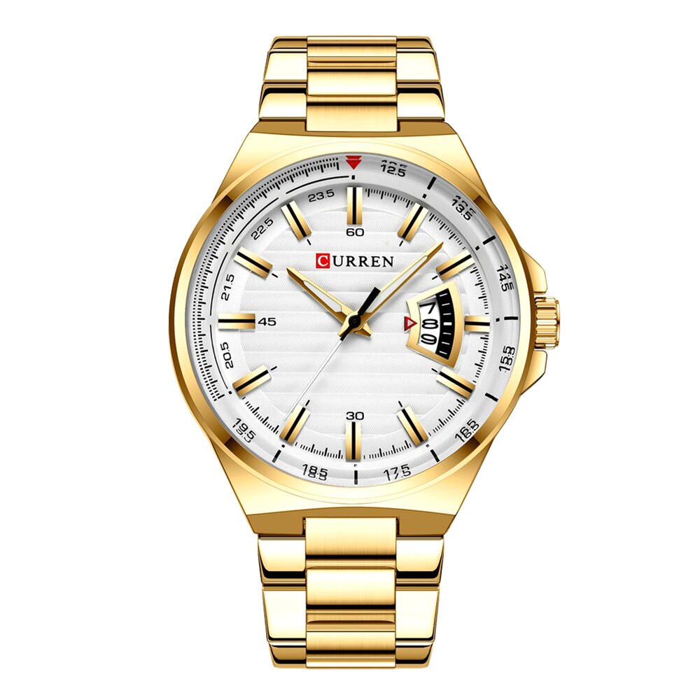 Ceas pentru barbati Curren, Casual, cu afisaj data 8375-D, Auriu