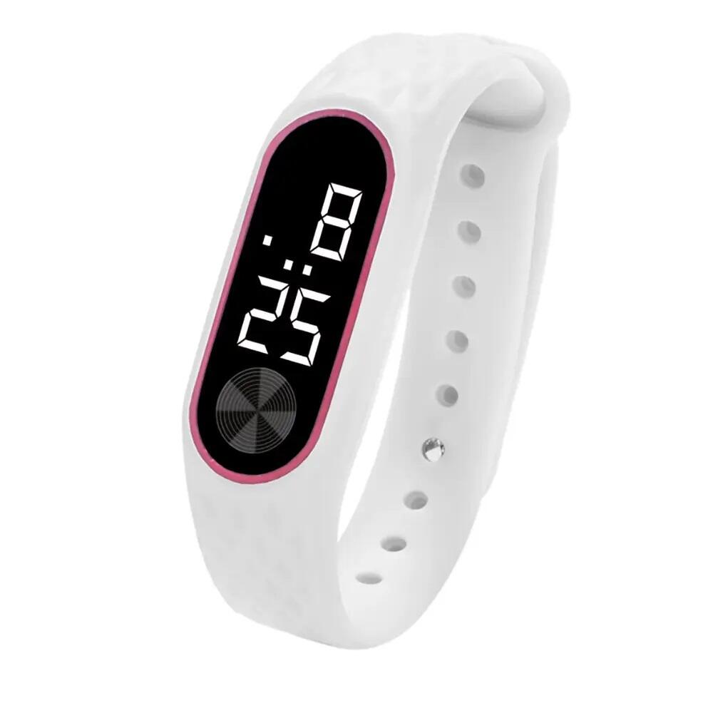 Ceas unisex cu afisaj LED, afiseaza ora, data, luna AA-88, Alb