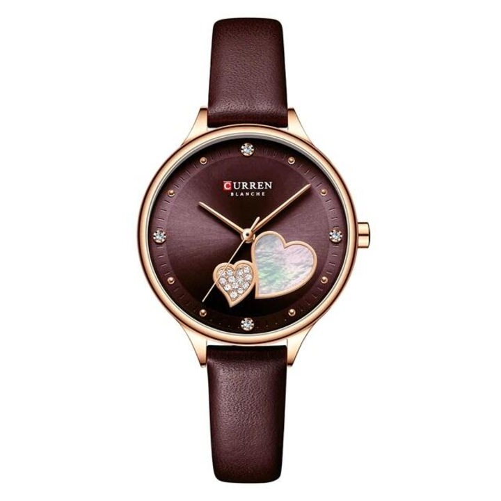 Ceas de dama Curren – Stil casual & fashion maro