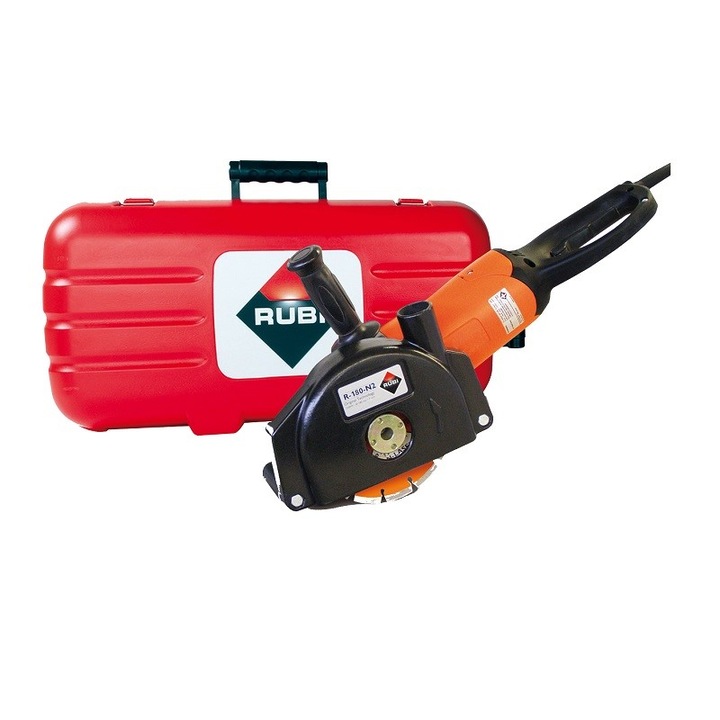 Masina pentru caneluri in zidarie R-180N2, RUBI, motor 2200W, adancime taiere 40 mm, diametru disc 2X180mm