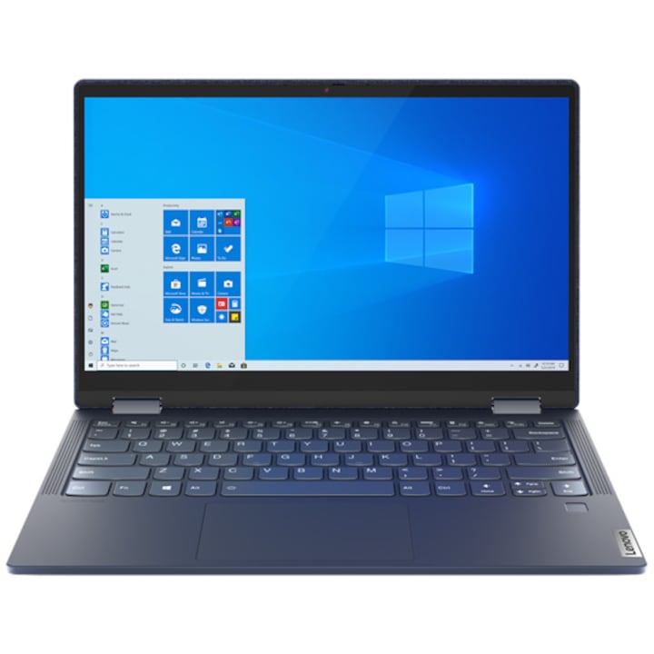 Lenovo Yoga 613ARE05 Laptop, AMD Ryzen 5 4500U Processzorral, Akár 4,00 GHz, 13,3 Hüvelykes, Full HD, 16 GB, 512 GB SSD, AMD Radeon Graphics, Windows 10 Home, Abyss Kék