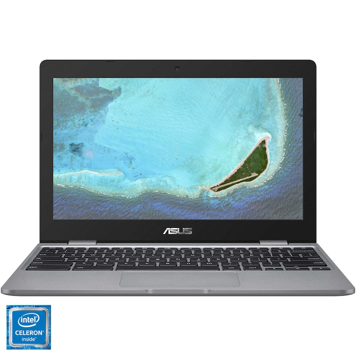 Лаптоп Ultrabook ASUS ChromeBook C223NA, Intel® Celeron® N3350, 11.6", HD, RAM 4GB, 32GB eMMC, Intel® HD Graphics 500, Chrome, Grey