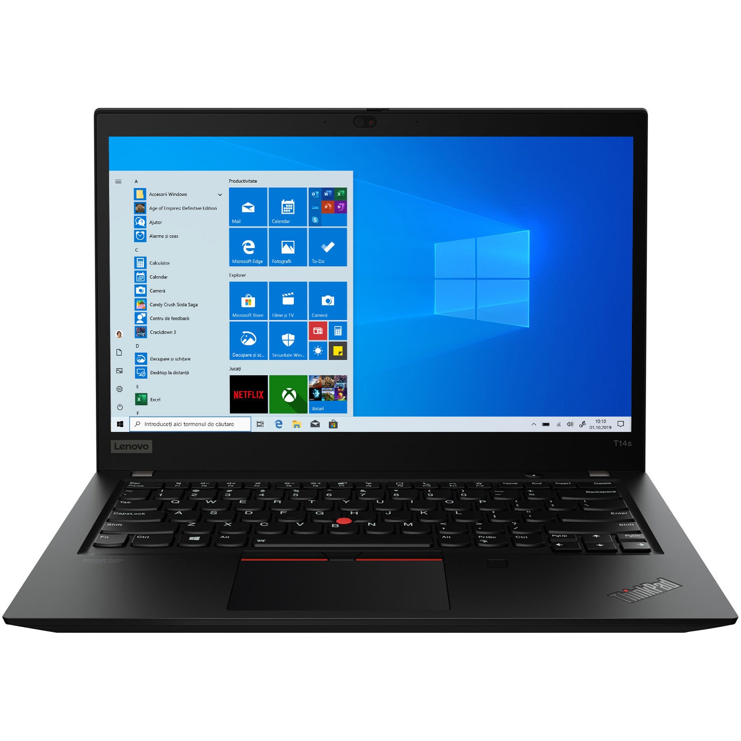 Laptop ultraportabil Lenovo ThinkPad T14s Gen 1 cu procesor AMD Ryzen™ 7 PRO  4750U, 14