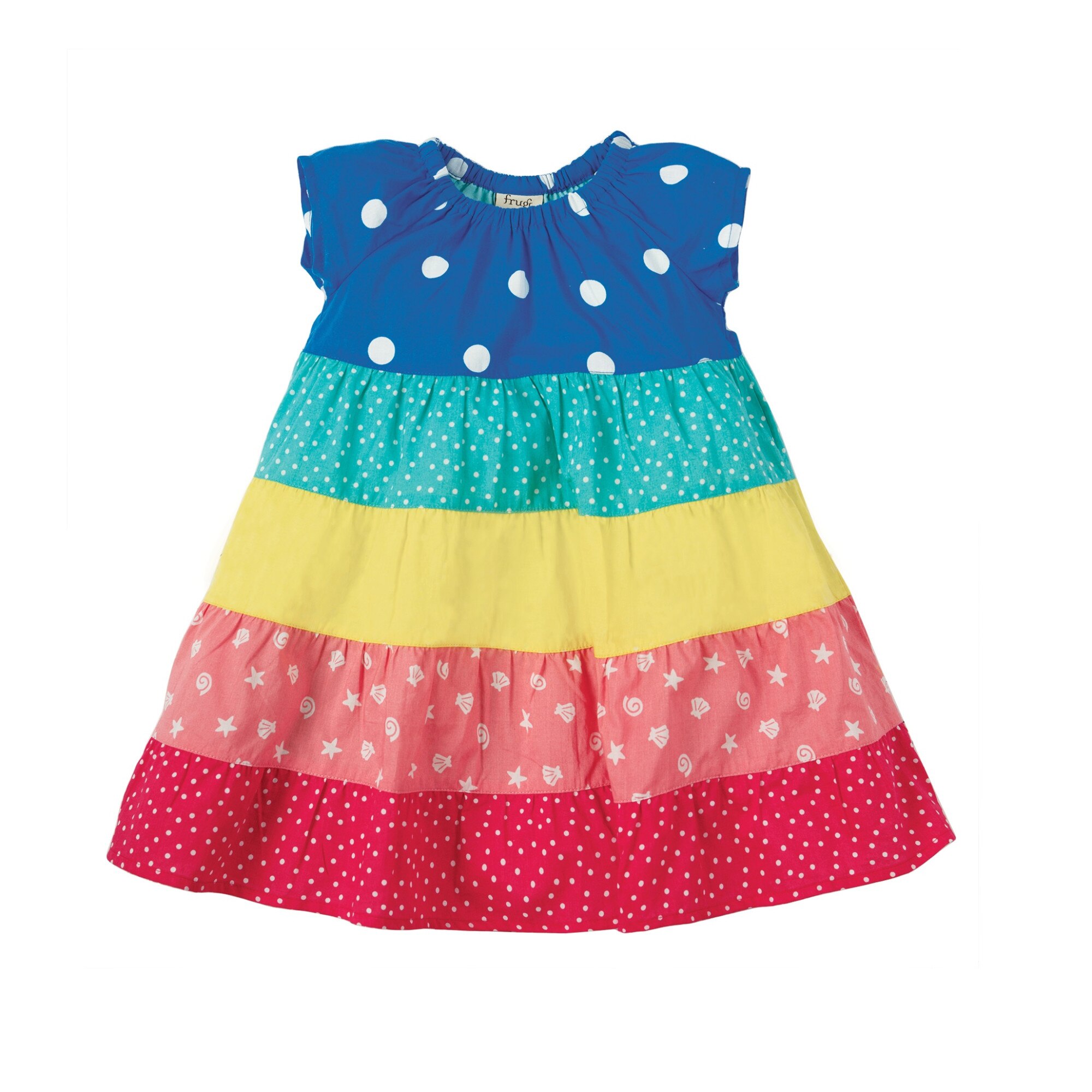 Rochita Dorothy, ˝in valuri de culori˝, bumbac organic, mulricolor, fete