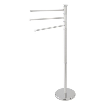 Suport tip cuier pentru prosope de baie cu 3 bare din otel, gri cromat, ATS, Inaltime 910 mm Suport tip cuier pentru prosope de baie cu 3 bare din otel, gri cromat, ATS, Inaltime 910 mm