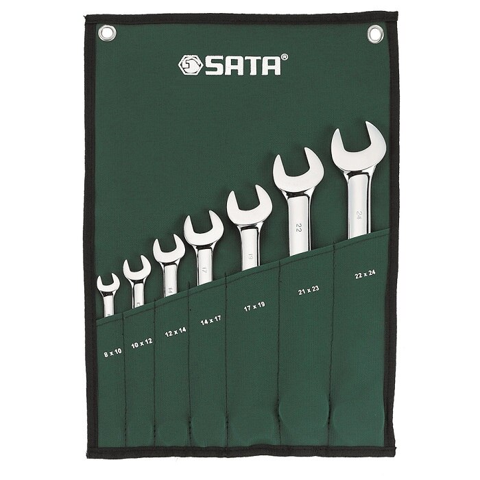 Set 7 chei fixe duble Sata SA09071, 8-24mm