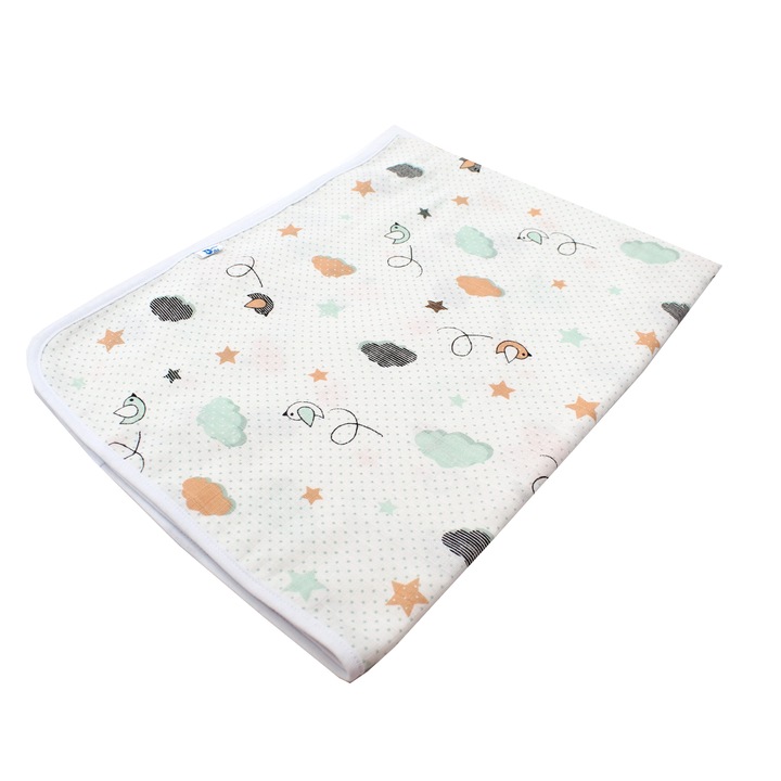 Paturica dubla, Balticbebe, Muselina , 0 +, Pasarele , 80x100 cm