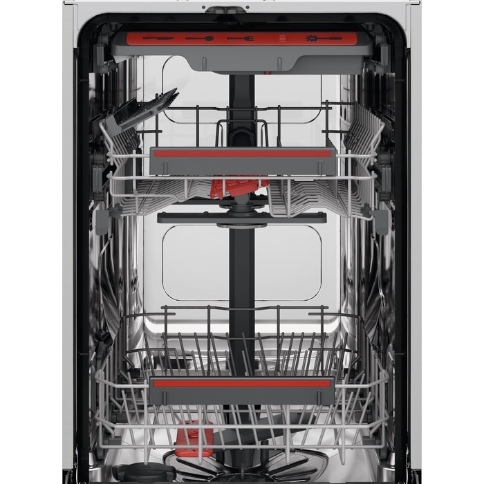 Masina de spalat vase incorporata AEG FSE72517P, 10 seturi, Clasa E, Panou de control Quickselect, sertar MaxiFlex, AirDry, 45 cm