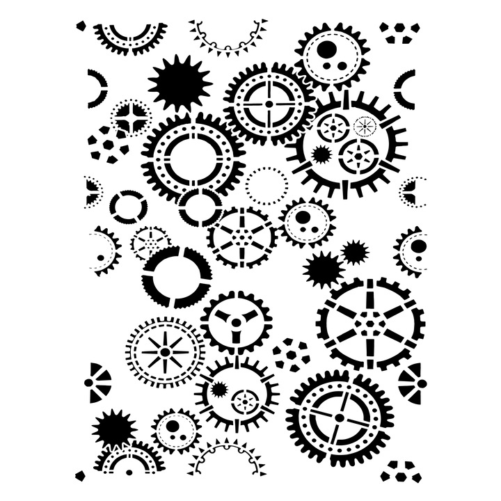 Sablon 3D Gears Pro, 40x60 cm, reutilizabil, plastic