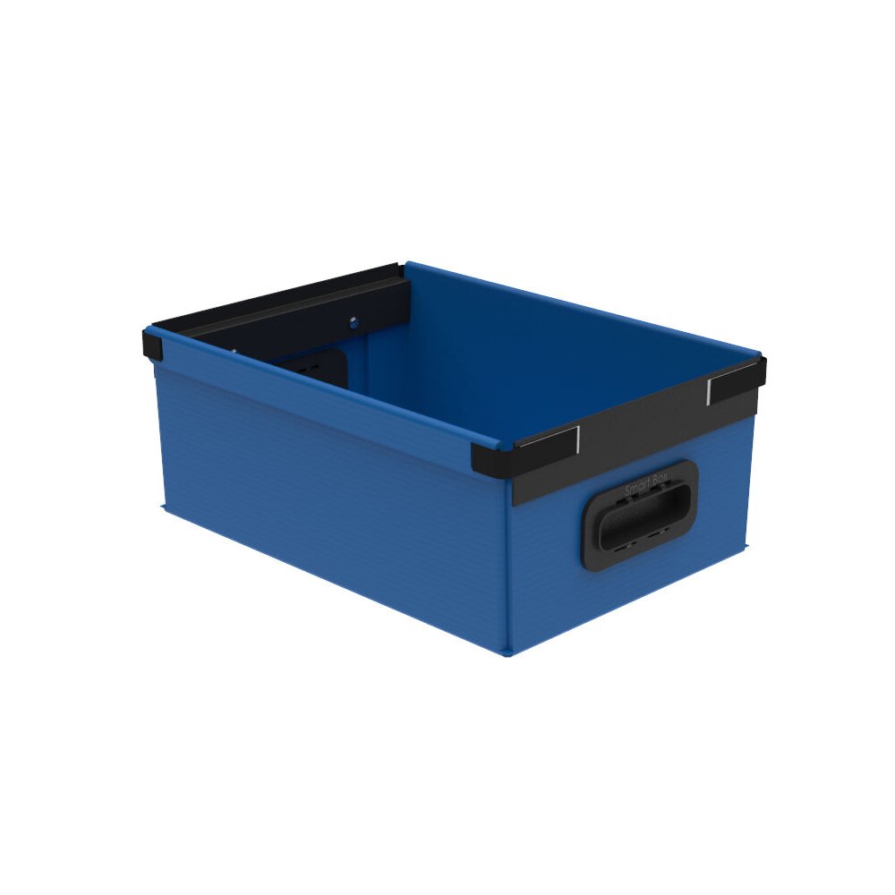 Cutie, Smartbox, pliabila, din plastic, albastru, 400x300x165 mm