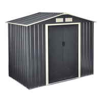 magazie - casuta pentru gradina encasa 213 x 127 x 185 cm tabla zincatametal 4 m gri inchis cu usi glisante imagen 27_0_
0