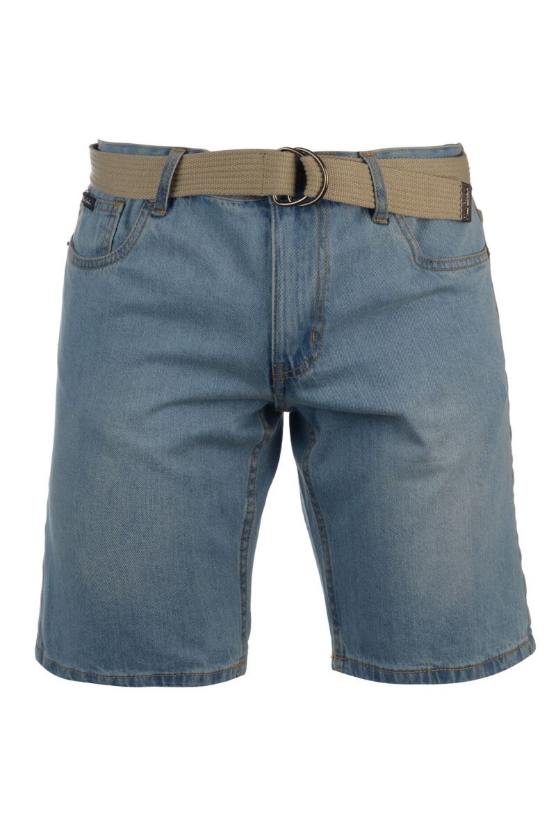 Blugi scurti Pierre Cardin Web Belt SH, Bumbac, Albastru deschis, 2XL