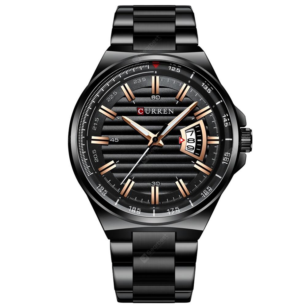 Ceas pentru barbati Curren, Casual, cu afisaj data 8375-C, Negru