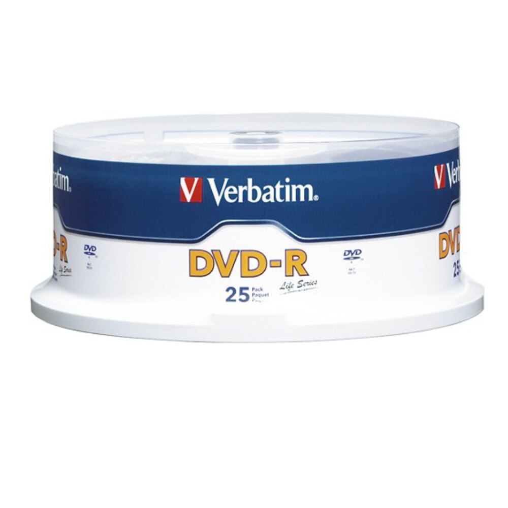 Set 25 DVD-R 4.7Gb, Verbatim 97610, Life Series, 16X, cakebox
