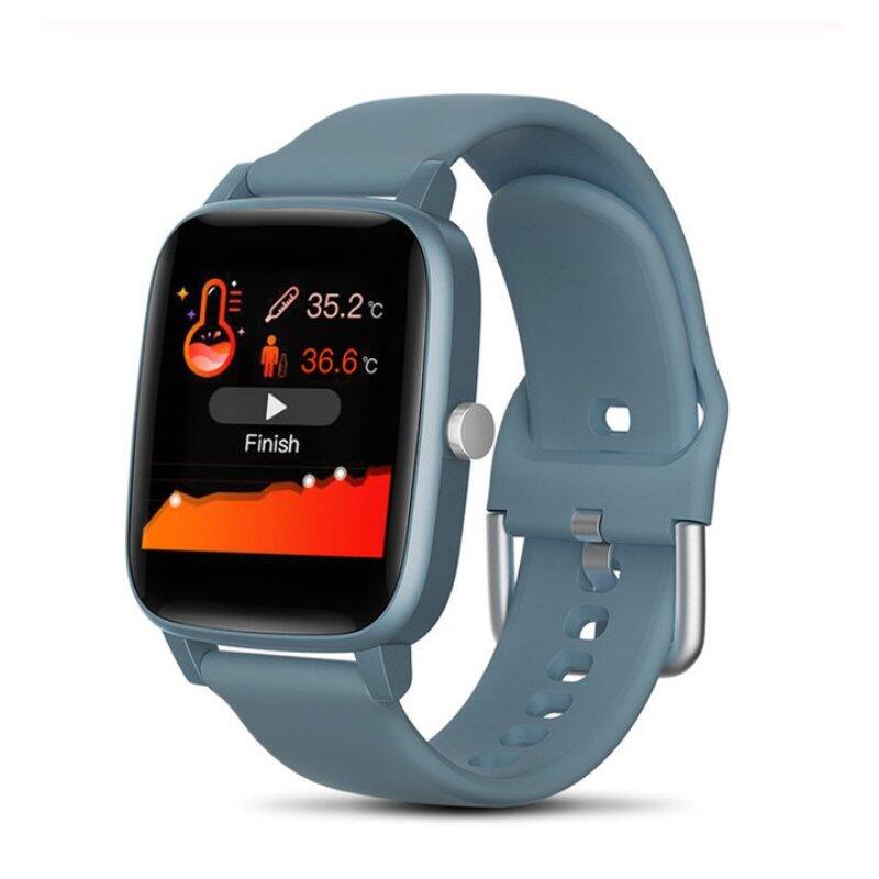 Ceas inteligent, Smartwatch cu Bluetooth, BMP, MMHG, SPO2, Temperatura corporala, Vreme, Notificari, Moduri sport S331 Albastru